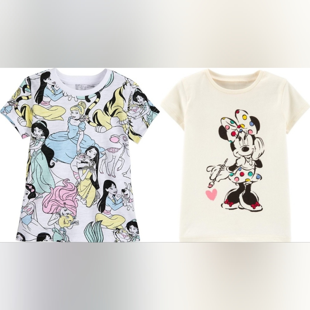 Disney Princess Allover Print T-Shirt Carter's Minnie Mouse Size 4t-5t